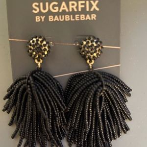 Sugarfix by Baublebar tassel earrings black and gold